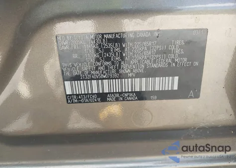 2011 Toyota Rav4 z USA, uszkodzony, nr VIN 2T3ZF4DV5BW079392